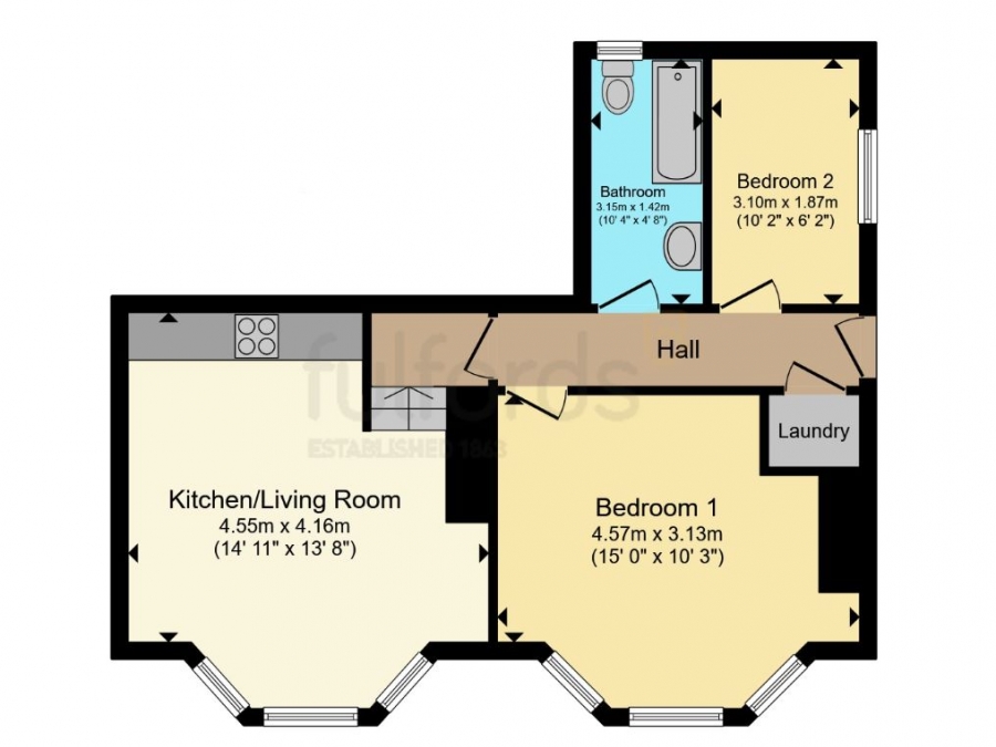 Flat 2, 62 Dale Road, Plymouth, Devon, PL4 6PA
